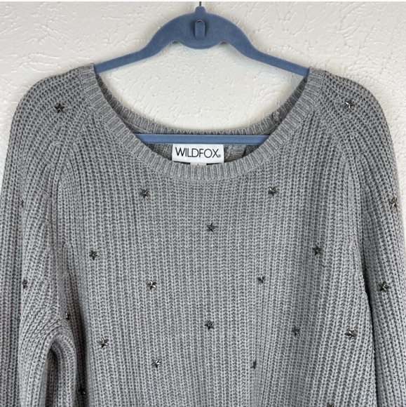 Wildfox Erica Star Studded Split Back Sweater Size S - Picture 4 of 11